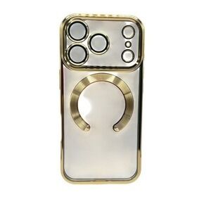 iPhone 17 Pro Clear Protective Case Gold Metallic‎ Trim NEW